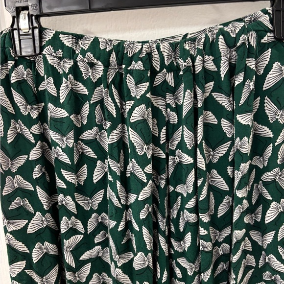 Maeve Anthropologie Acker Butterfly Flowy Wide Leg Pant Bohemian Whimsical - Picture 7 of 12